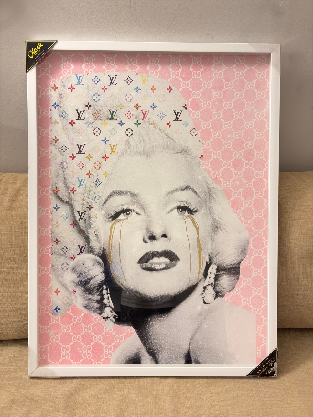 Oliver Gal Marilyn Monroe Gold Foil Pop Art Print Wall Decor